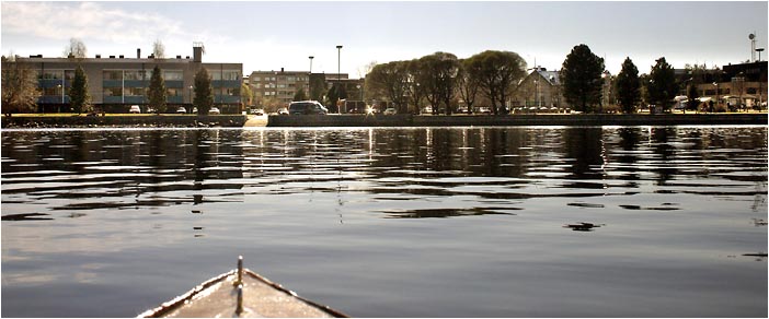 Näkymä Kajaanin torinrantaan